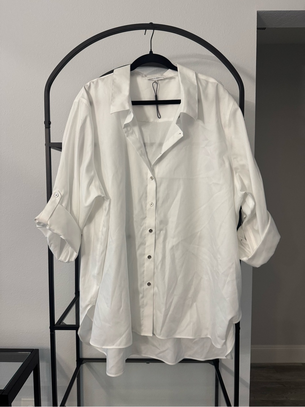 Calvin Klein White Oversized Button-Down Shirt